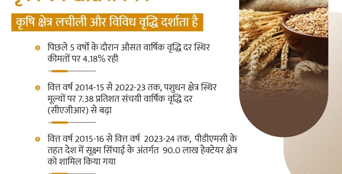 Allied sectors of Indian agriculture have proved to be very important for improving agricultural income Economic Survey