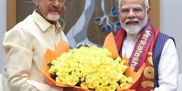 Andhra Pradesh Chief Minister N. Chandrababu Naidu meets PM Modi