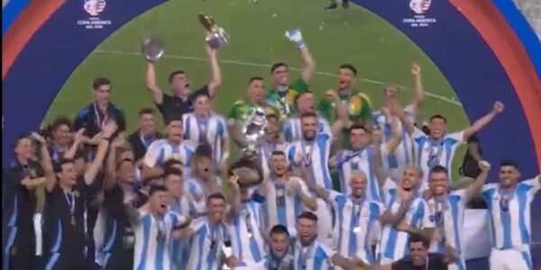Argentina beat Colombia 1-0 to win their second consecutive Copa America championship