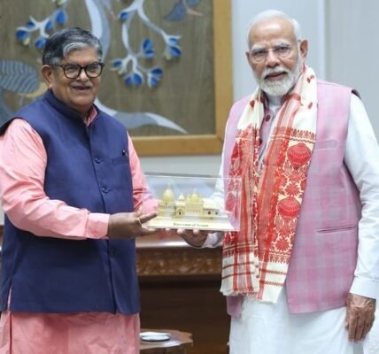 Assam Governor Gulab Chand Kataria meets PM Narendra Modi in New Delhi