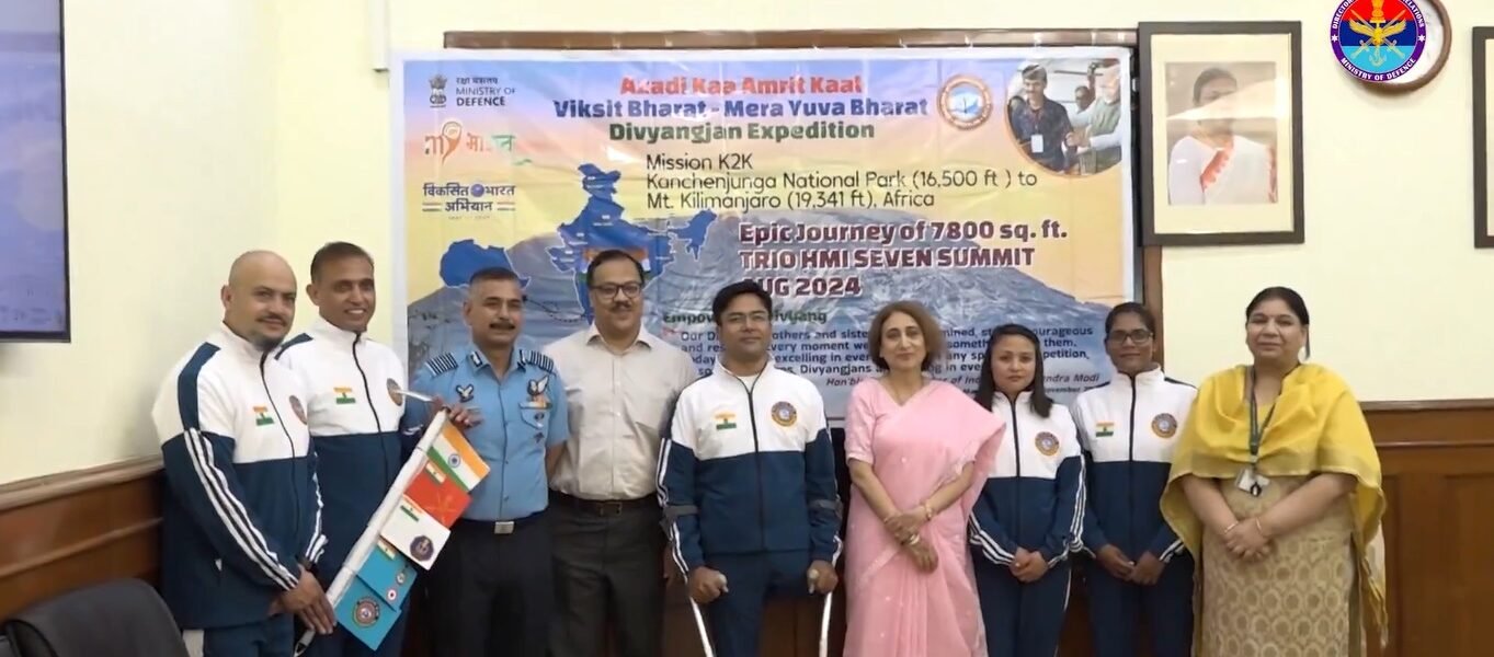 Defence Ministry's Divyaangjan Expedition flagged off from New Delhi to Mt Kilimanjaro through Kanchenjunga National Park