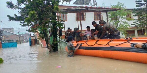 Due to floods in Assam, about 47 thousand people had to leave their homes and go to temporary relief camps