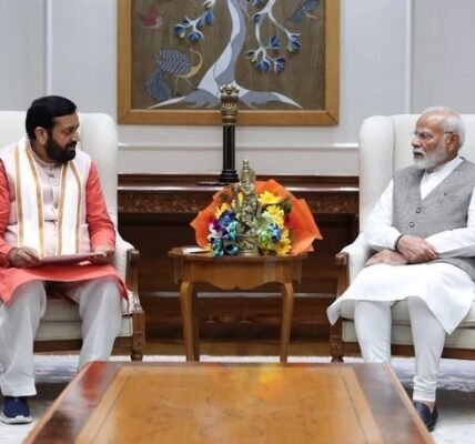 Haryana Chief Minister Naib Singh Saini met PM Narendra Modi in Delhi