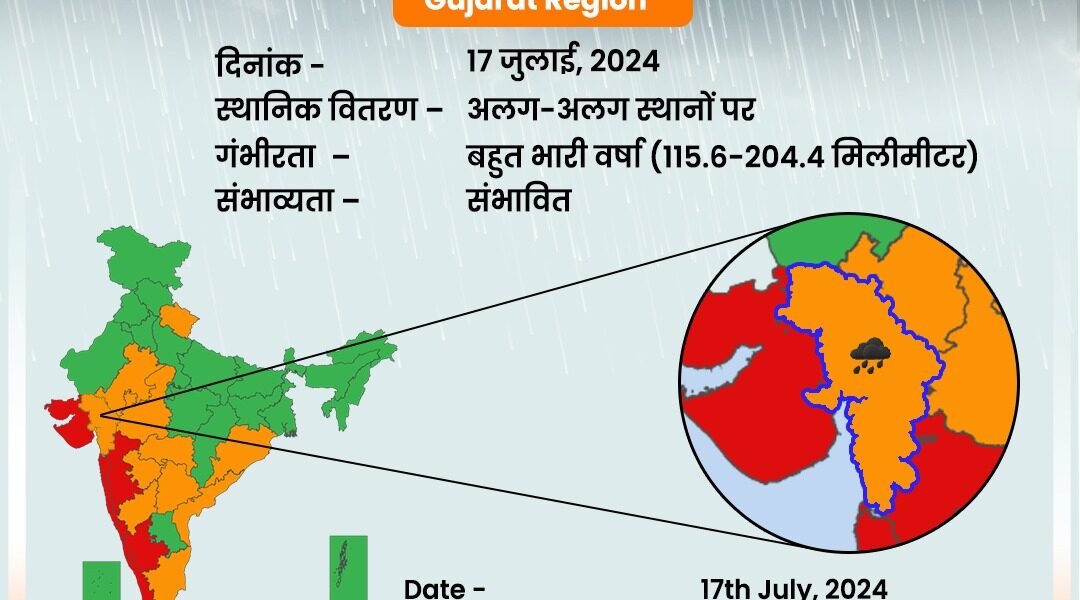 IMD issued red alert for heavy rains in the west coast and Gujarat tomorrow
