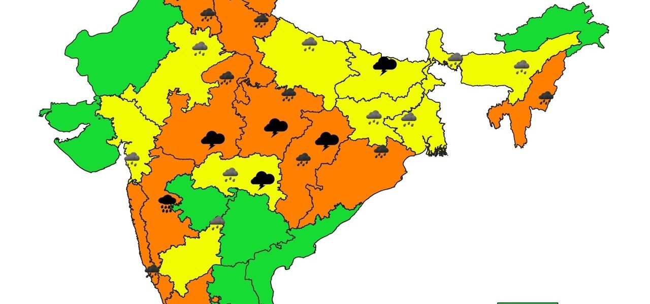 IMD predicted heavy rainfall across the country for the next few days