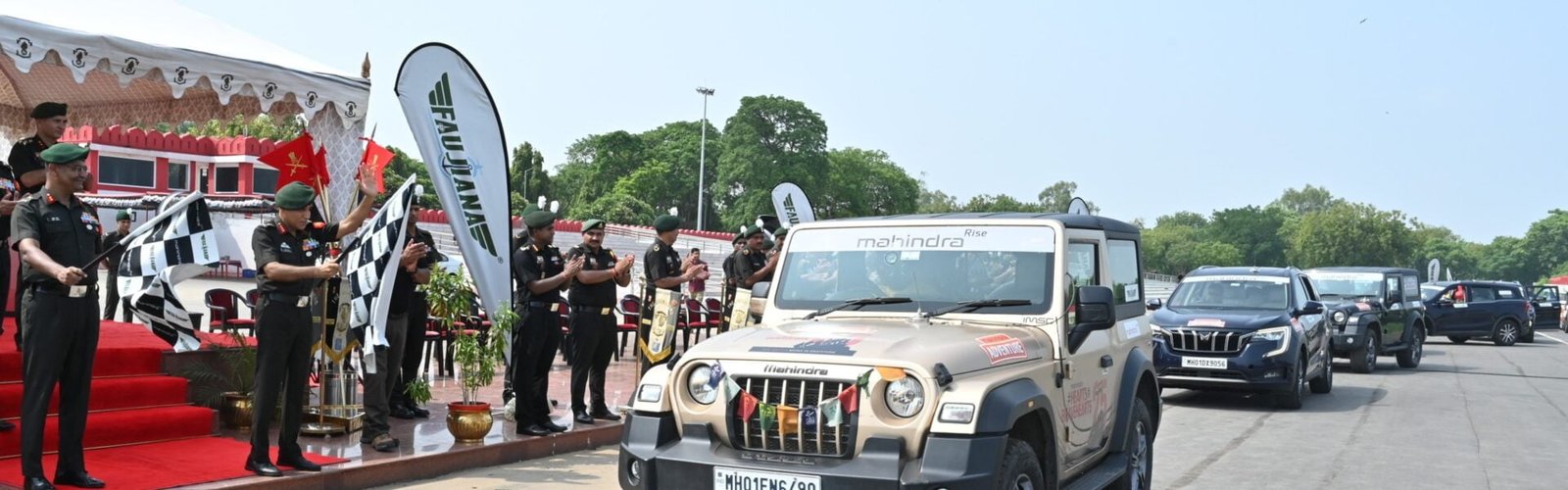 Indian Army flagged off 'Heart to Bravehearts' Car Rally from Delhi to Drass to commemorate 25 years of Kargil Vijay