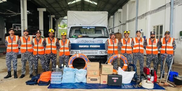 Indian Coast Guard mobilises disaster relief teams to provide immediate relief and support in landslide-affected areas of Wayanad, Kerala