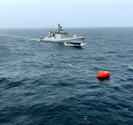 Indian Navy Rescues 9 Crew Including 8 Indians After Oil Tanker Capsized Off Oman Coast