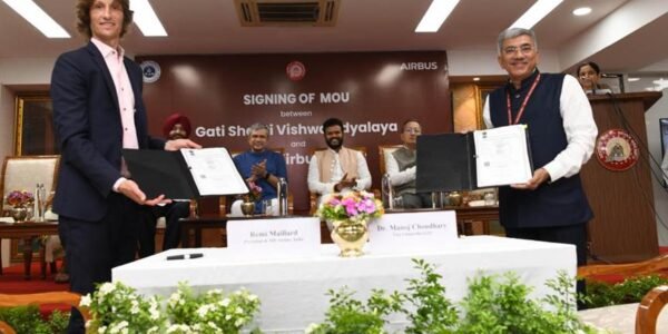 Indian Railways' Gati Shakti University (GSV) Vadodara and Airbus sign agreement for aerospace education and research