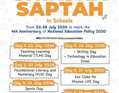 Ministry of Education celebrates 4th anniversary of National Education Policy 2020 with week-long campaign, “Shiksha Shapath”