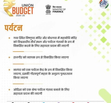 Nirmala Sitharaman said Our efforts to make India a global tourism hub will create jobs, boost investments and open up economic opportunities in other sectors