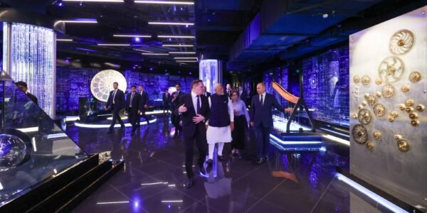 PM Modi along with President Vladimir Putin visited the All-Russian Exhibition Centre, VDNKh in Moscow today