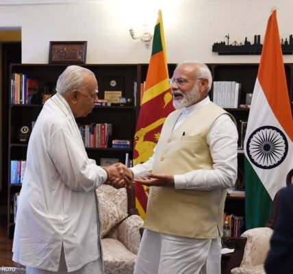 PM Modi condoles the demise of senior TNA leader R. Sampanthan