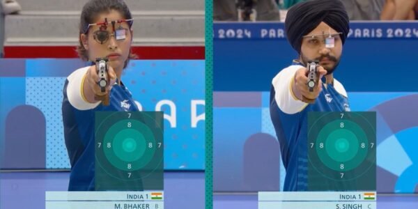 Paris Olympics 2024: Shooters Manu Bhaker and Sarabjot Singh win bronze medal in 10m air pistol mixed team event