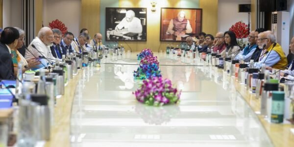 PM Modi interacted with eminent economists at NITI Aayog today