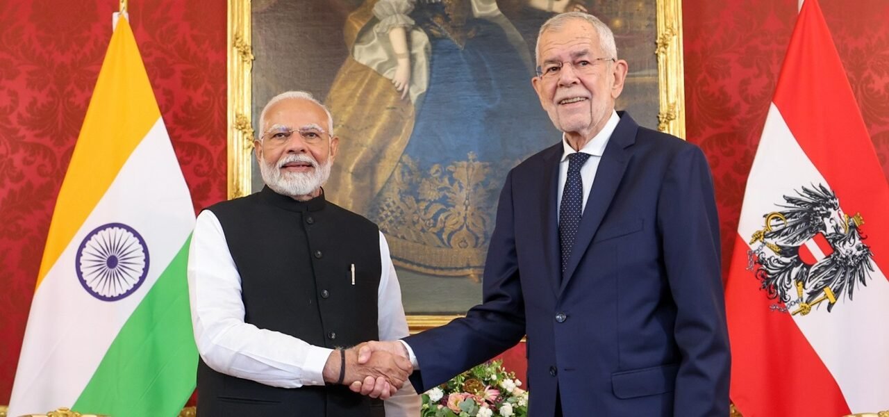 PM Narendra Modi met Austrian President Alexander Van der Bellen in Vienna today