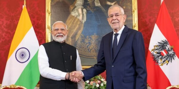 PM Narendra Modi met Austrian President Alexander Van der Bellen in Vienna today