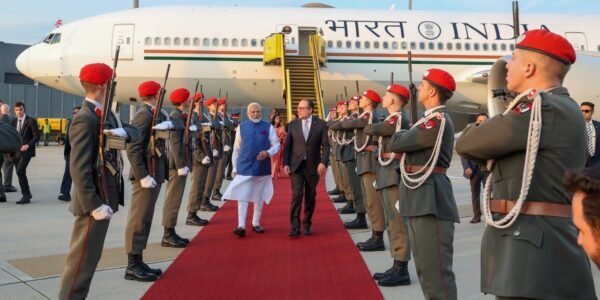 PM Narendra Modi reached Vienna, the capital of Austria after Russia in the second leg of his two-nation visit