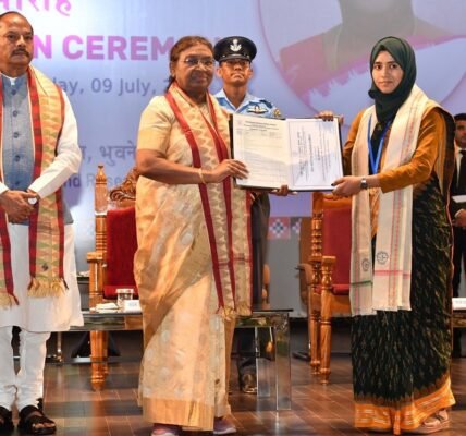 President Draupadi Murmu attended the 13th convocation of the National Institute of Science Education and Research (NISER) in Bhubaneswar