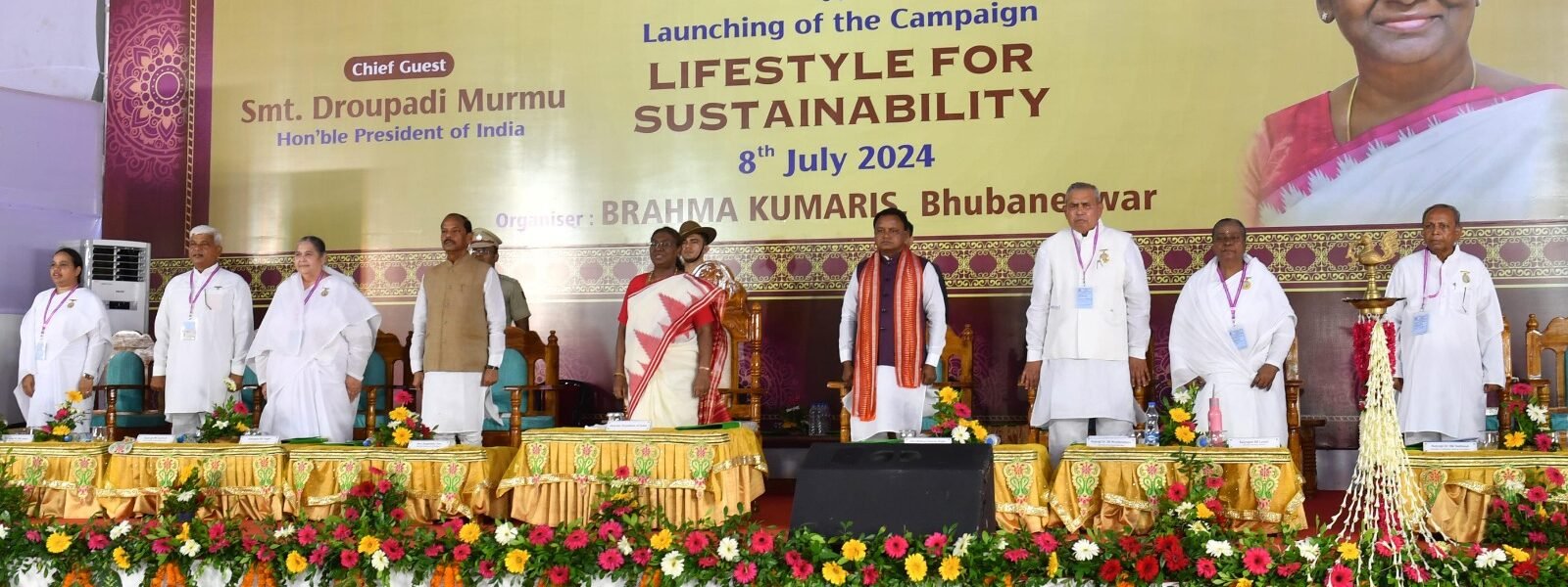 President Draupadi Murmu inaugurated the Divine Retreat Centre of Brahmakumari at Haridmada village near Bhubaneswar, Odisha