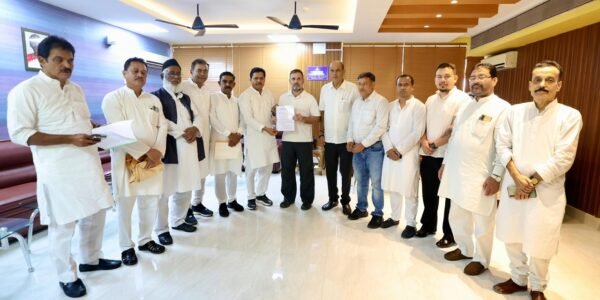 Rahul Gandhi met flood victims during his visit to Manipur
