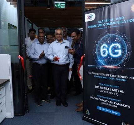 Secretary (Telecom) inaugurates Centre of Excellence on “Conventional and Quantum Communications for 6G” at IITM Research Park, Chennai