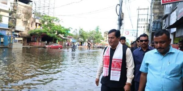 Union Minister Sarbananda Sonowal visits flood-affected areas of Dibrugarh