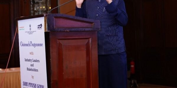 Union Minister of Commerce & Industry Piyush Goyal interacts with the industry stakeholders and leaders at Hyderabad