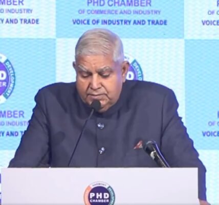 VP Jagdeep Dhankhar addresses the valedictory session of the 4th International Climate Summit on bioenergy