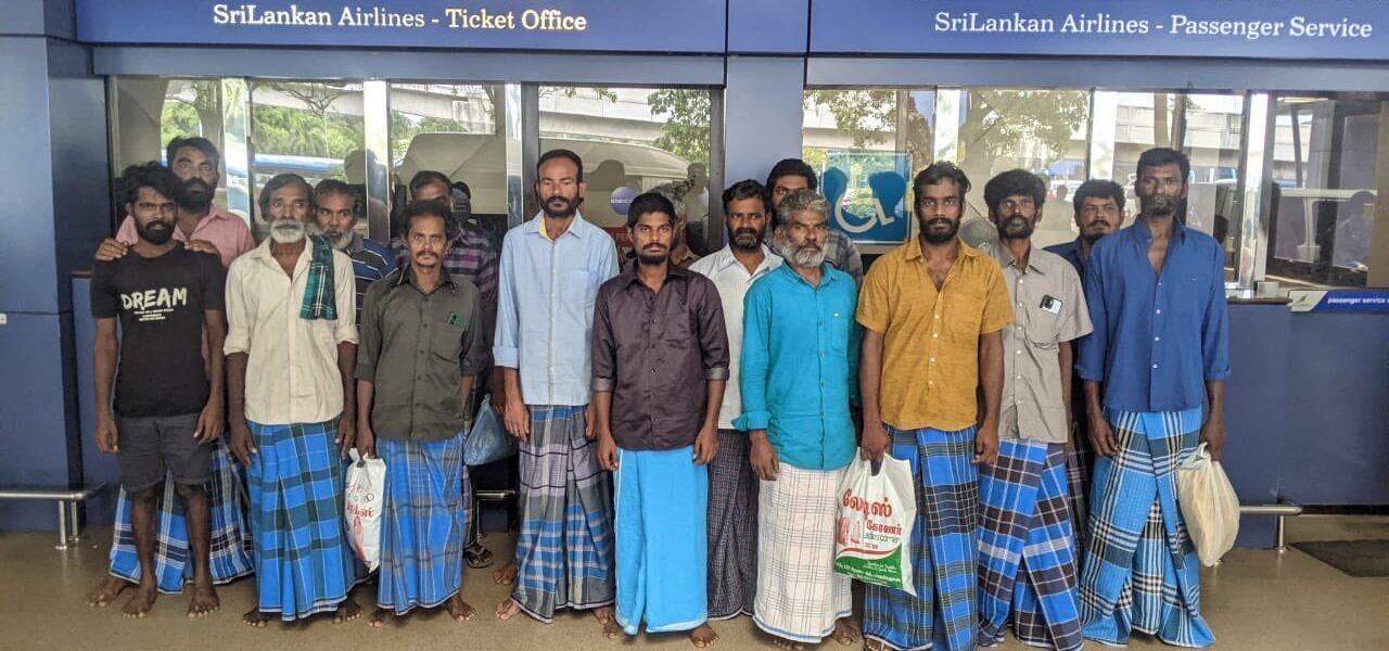 17 Indian fishermen arrested by Sri Lankan Navy sent back to India