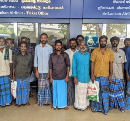 17 Indian fishermen arrested by Sri Lankan Navy sent back to India