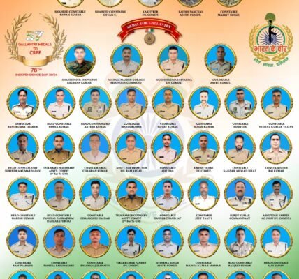 CRPF received the highest number of 52 Police Gallantry Medals on the occasion of 78th Independence Day