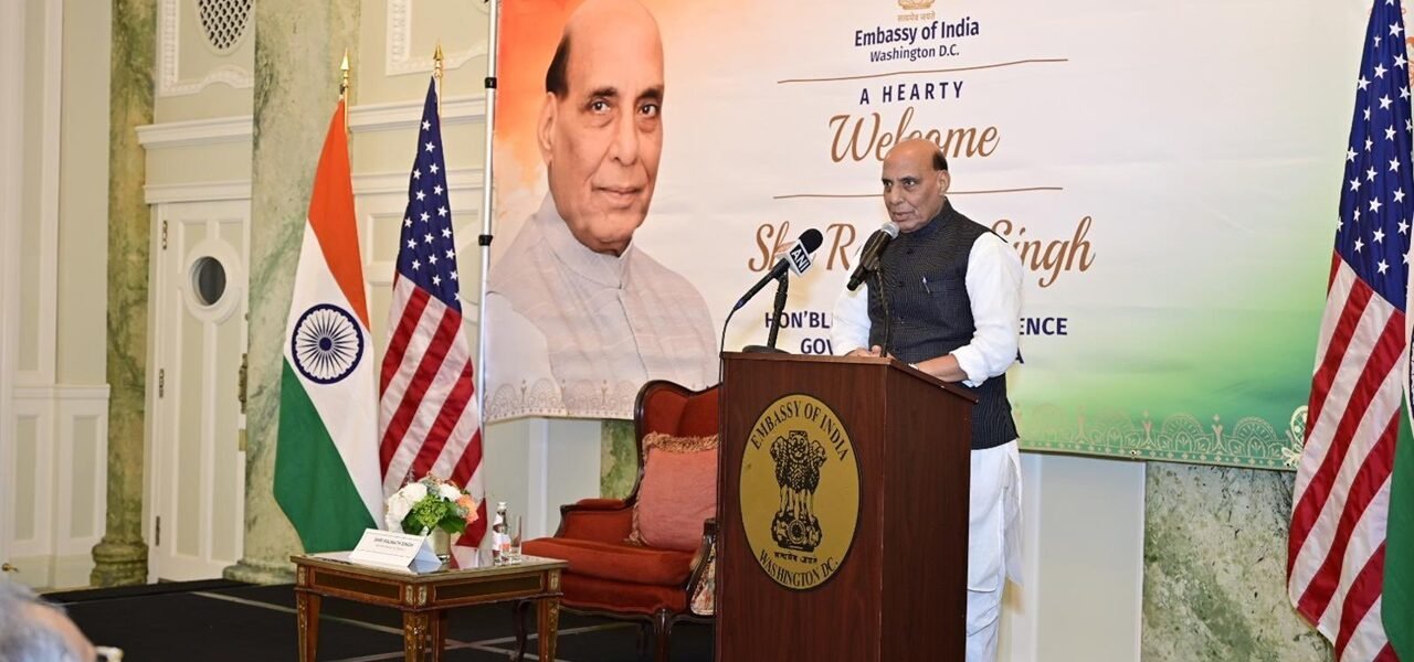 Defence Minister Rajnath Singh arrives in Washington on a four-day US visit