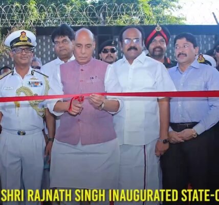 Defence Minister Rajnath Singh inaugurated the newly constructed state-of-the-art Indian Coast Guard Maritime Rescue Coordination Centre building in Chennai