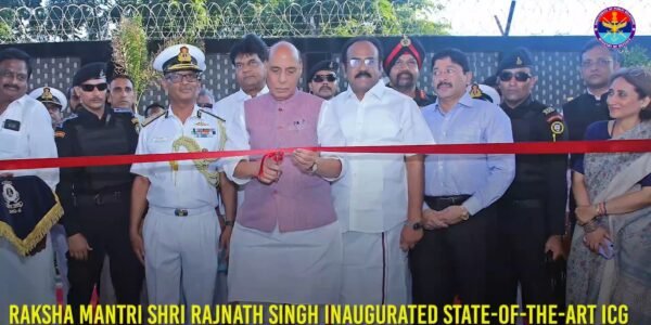 Defence Minister Rajnath Singh inaugurated the newly constructed state-of-the-art Indian Coast Guard Maritime Rescue Coordination Centre building in Chennai
