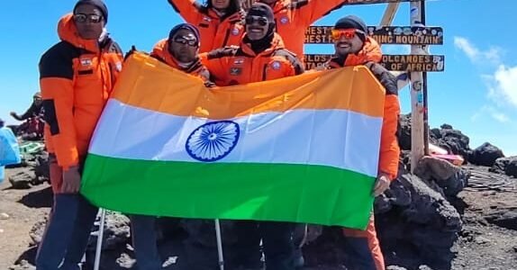 Disabled Persons Expeditionary Force of the Ministry of Defence hoisted the largest national flag on the Uhuru Peak of Mount Kilimanjaro, Africa's highest peak