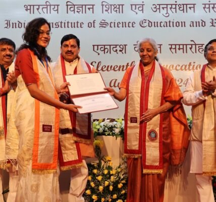 Finance Minister Nirmala Sitharaman addressed the 11th convocation of IISER in Bhopal