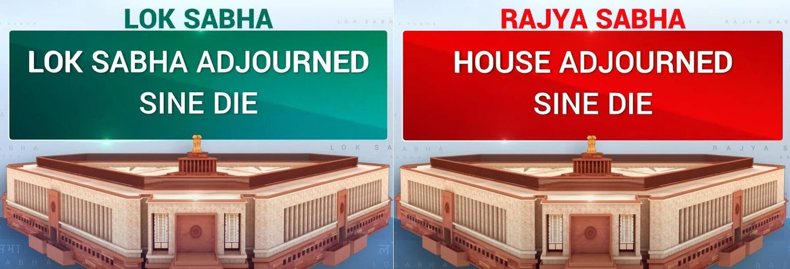 Both houses of Parliament adjourned indefinitely