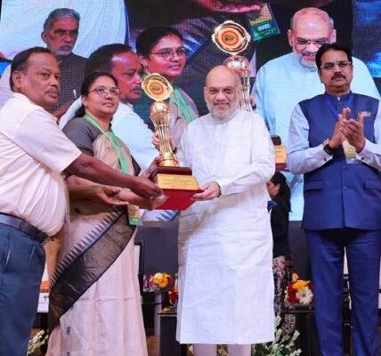 Home Minister Amit Shah attended the NFCSF's 'Sugar Industry Seminar and National Efficiency Awards 2022-23' ceremony in New Delhi today