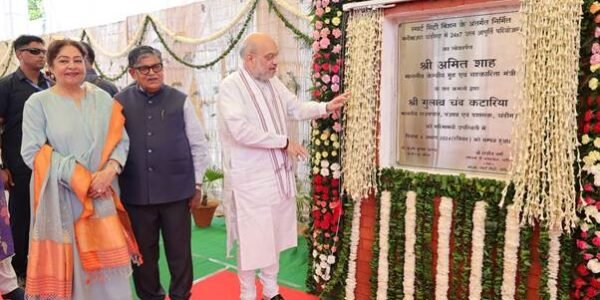 Home Minister Amit Shah today inaugurated the 24x7 water supply project in Manimajra, Chandigarh under the Smart City Mission