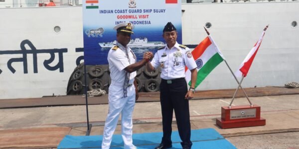 ICG Ship Sujay arrived at Indonesian Port for a two day visit as part of overseas deployment to East Asia