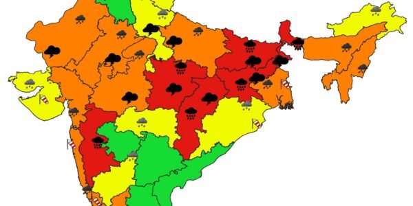 IMD issued a red alert for heavy rains in Jharkhand, Bihar, West Bengal, Chhattisgarh and Madhya Pradesh