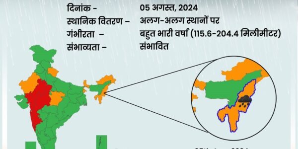 IMD predicted heavy rains in Nagaland, Manipur, Mizoram, Tripura, West Bengal and Sikkim today