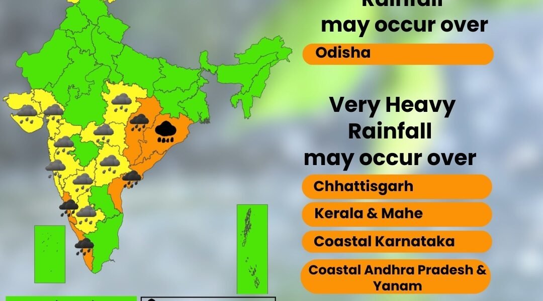 IMD predicted heavy rains in the western, central and coastal areas for the next 2-3 days