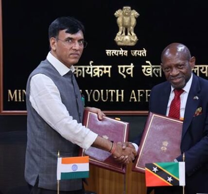 India and Saint Christopher and Nevis sign MoU for mutual cooperation in the field of sports