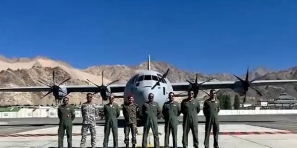 Indian Air Force and Indian Army conducted first of its kind precision para-drop test of BHISHM Critical Trauma Care Cube at an altitude of 15,000 feet