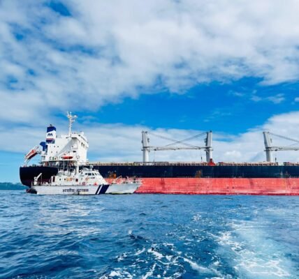 Indian Coast Guard rescues Filipino crew member suffering a medical emergency off the coast of Port Blair