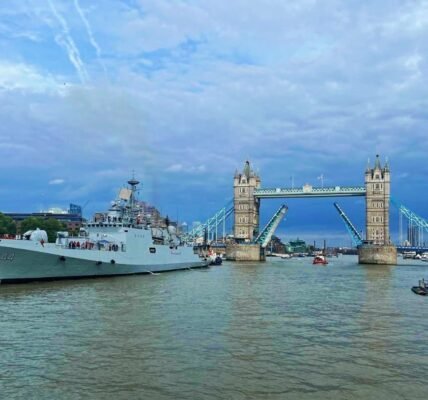 Indian Naval Ship INS Tabar arrived in London, UK for a four day visit
