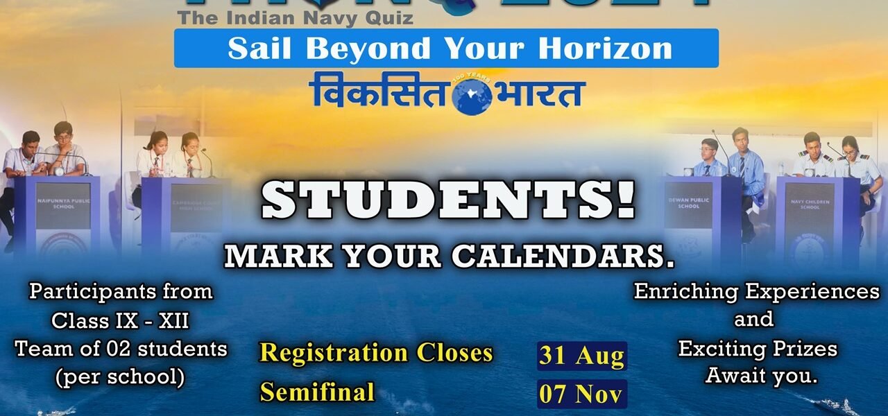 Indian Navy Quiz Thinq2024 registration dates extended till 31 Aug 24
