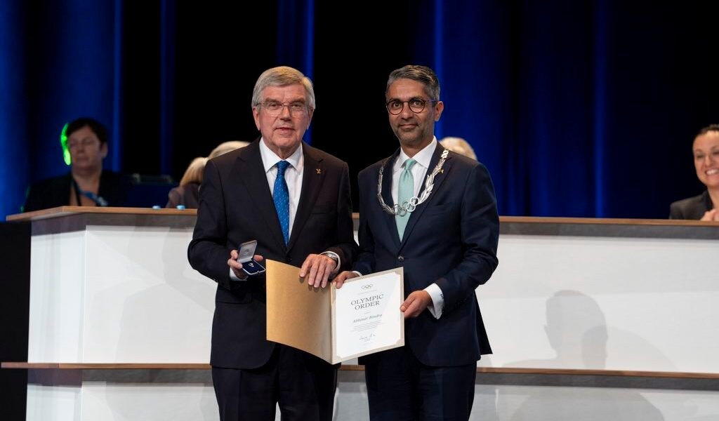 International Olympic Committee confers highest honour Olympic Order on Abhinav Bindra in Paris